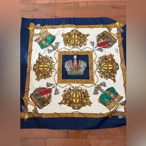 HERMES PARIS GRAND UNIFORM SILK SCARF EXCELLENT